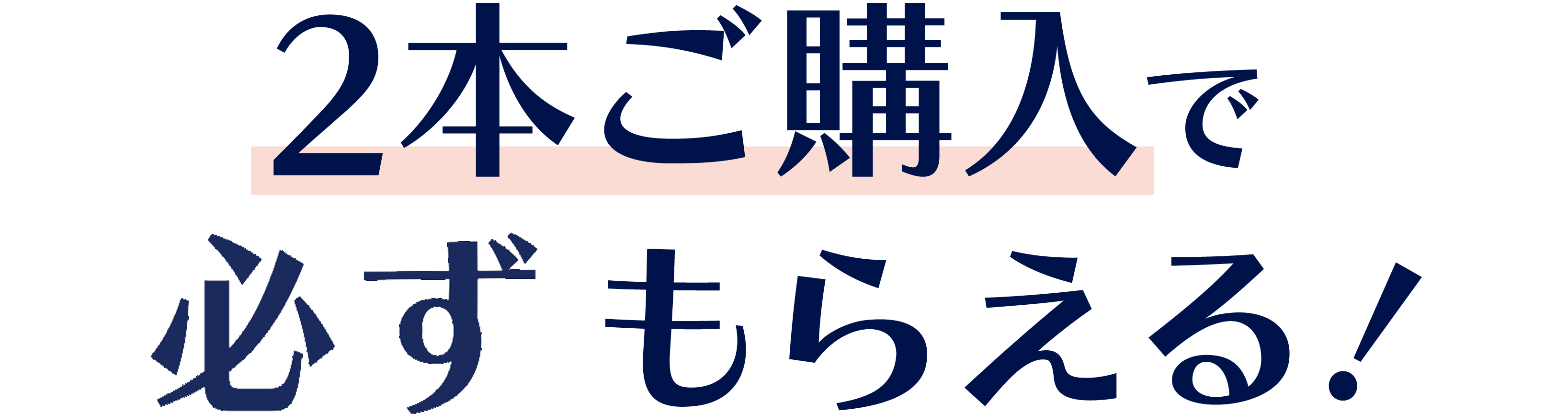 2本ご購入でもれなくもらえる！